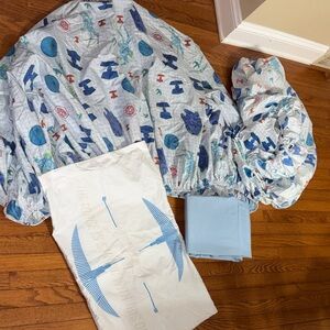 Star Wars Blue and White Bedding Sheets